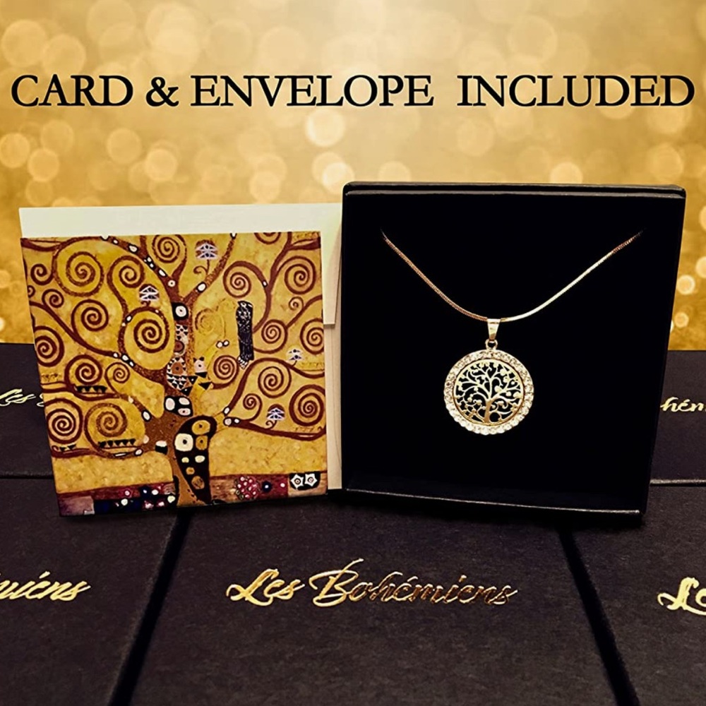 NIB Les Bonhemiens Tree Of Life Pendant Necklace